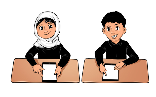 Farsi Pashto Alphabet Students School